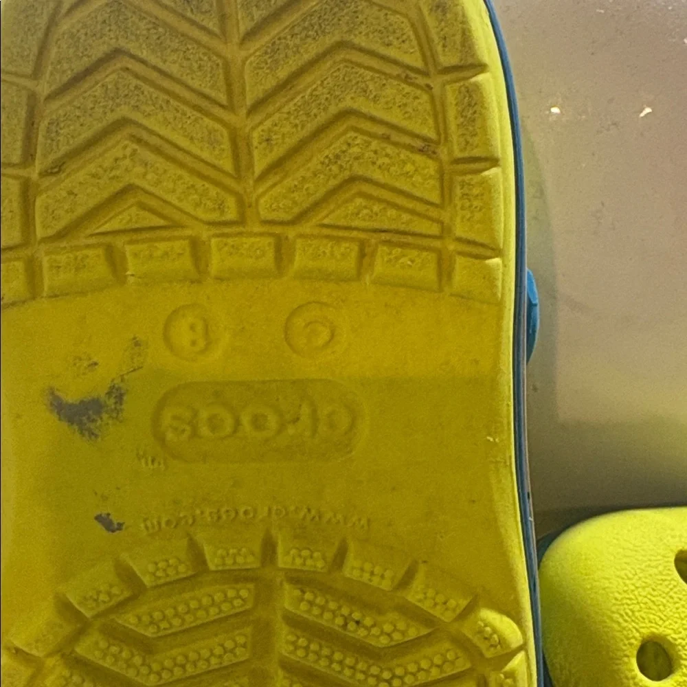 CROCS Kids Sandals - Vibrant Yellow and Blue